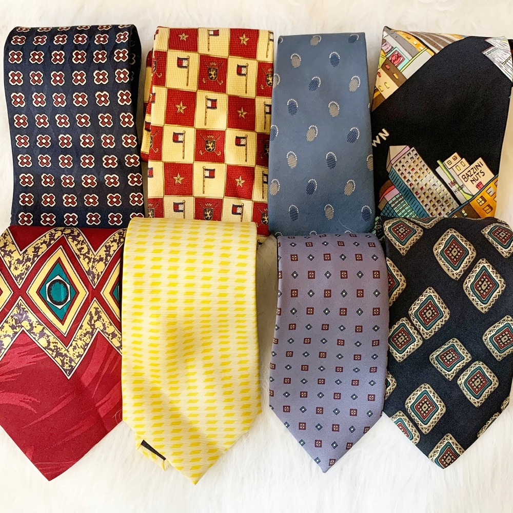 Bundle of silk designers ties